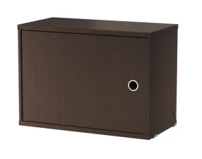 Komoda String Cabinet with swing door, dark oak