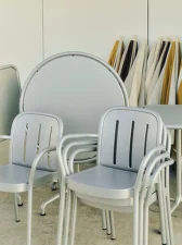 Zahradní židle Deville s područkami, silver grey