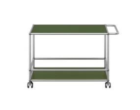 Servírovací vozík USM Haller, olive green