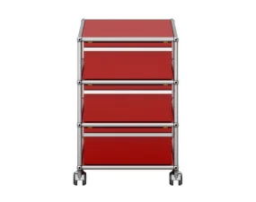 Zásuvkový kontejner na kolečkách USM Haller M26, ruby red