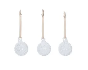 Vánoční baňky Flurry S set 3ks, white