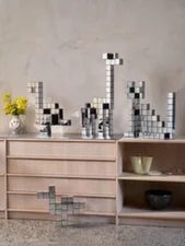 Plameňák Panton Cubes, chrome