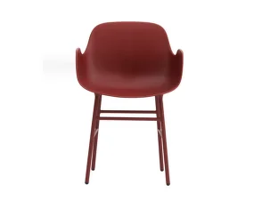 Židle Form s područkami Steel, red