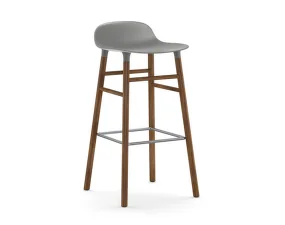 Barová židle Form 75 cm Walnut, grey