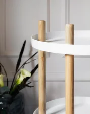Servírovací stolek Block Table Round, white