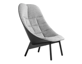 Křeslo Uchiwa Quilt s otomanem, black oak / Hallingdal 166 / Sierra SI1001