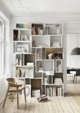 Policový díl Stacked (w. back) medium, white