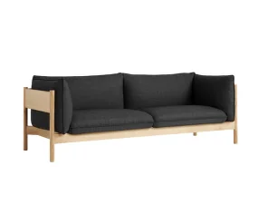 Třímístná pohovka Arbour, oiled solid oak / Re-Wool 198