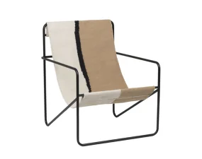Křeslo Desert Lounge Chair Flat, black / soil