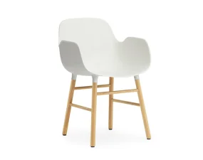 Židle Form s područkami Oak, white