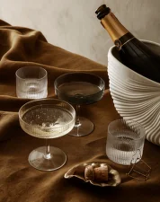 Sklenice Ripple Low set 4ks, clear