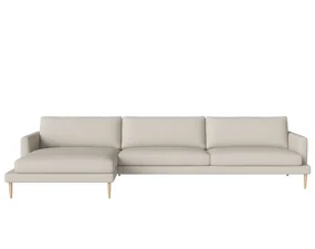 Pohovka Veneda 4.5místná w. chaise longue left, white pigmented oiled oak/Ascot beige
