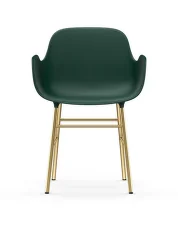 Židle Form s područkami Brass, green