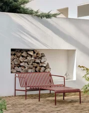 Zahradní lavice Palissade Dining Bench bez područek, iron red