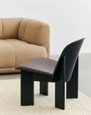 Křeslo Chisel, black / Sense Dark Brown