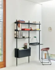 Barová stolička AAS 38 Low, black / soft brick