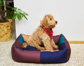 Psí pelíšek Dogs Bed Zip L, burgundy / green