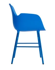 Židle Form s područkami Steel, bright blue