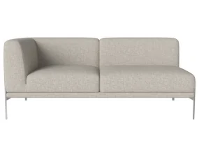 Dvoumístná otevřená pohovka Caisa Brushed Steel / Nantes sand, levá