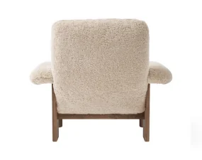 Křeslo Brasilia Lounge Chair, Sheepskin nature/walnut