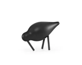 Dřevěný ptáček Shorebird Small, black / black