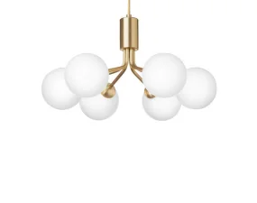 Lustr Apiales 6, brushed brass/opal