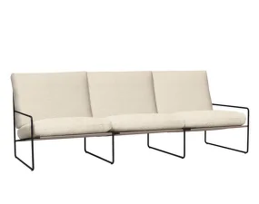 Outdorová sofa Desert 3-Seater, black / off-white