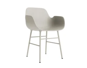 Židle Form s područkami Steel, light grey