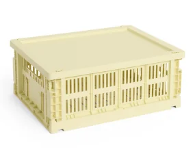 Plastové víko Colour Crate Medium, light yellow