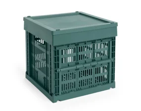 Plastové víko Colour Crate Medium Square/Cube, dark green