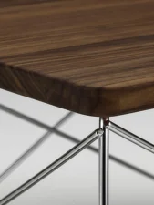 Occasional Table LTR, walnut / stainless steel