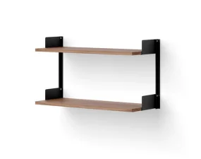 Policová sestava Wall Shelf 450, walnut/black