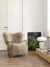 Křeslo Wulff ATD2, oak/sheepskin Honey