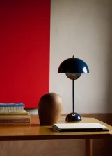 Stolní lampa Flowerpot VP3, steel blue