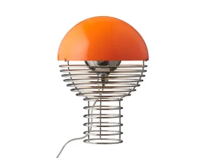 Stolní lampa Wire 30, chrome/orange