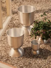 Květináč Hourglass Large, aluminium