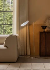 Stojací lampa Wing, polished aluminium