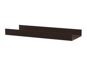 Police String Metal Shelf High Edge 78 x 30, dark brown
