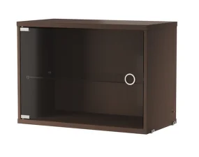 Skříňka Display Cabinet with Swing Glass Door, dark oak