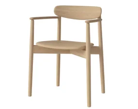 Jídelní židle Merge s područkami, white pigmented oiled oak