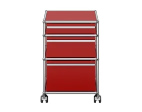 Zásuvkový kontejner na kolečkách USM Haller M63, ruby red