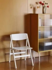 Skládací židle Backflip, cream white lacquered beech