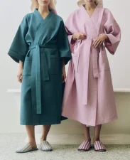 Župan Waffle Bathrobe, petrol blue