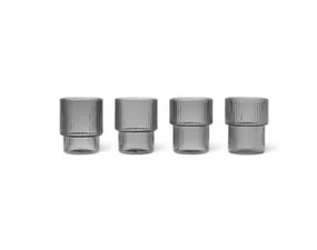 Sklenice na panáky Ripple set 4ks, smoked grey