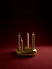Adventní svícen Bellure Ring, brass
