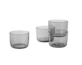 Sklenice Corky Glasses Low 4ks, grey
