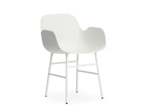 Židle Form s područkami Steel, white