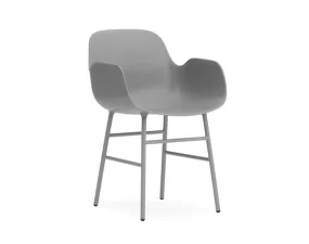 Židle Form s područkami Steel, grey