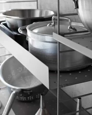 Police String Metal Shelf High Edge 78 x 20, grey