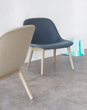 Křeslo Fiber Lounge Chair Wood Base, Steelcut Trio 236